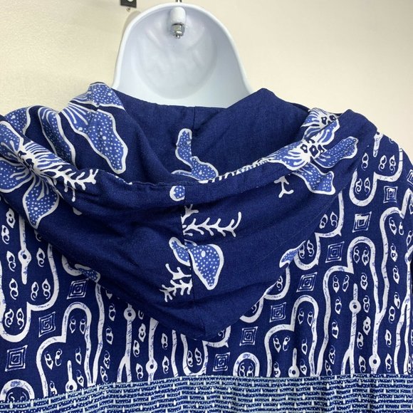 Surya Size M Blue Hooded Jacket Blazer light Coat - Picture 6 of 7